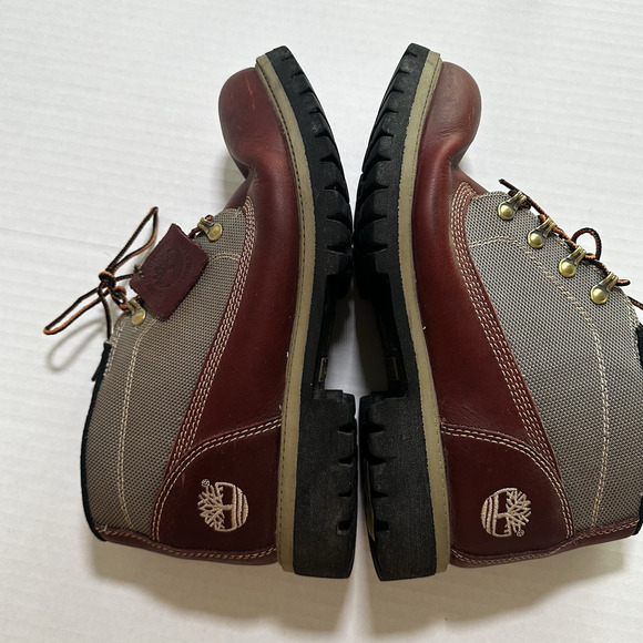 Timberland Converge Waterproof Burgundy Leather/Canvas Field Boots sz 9M main image 6
